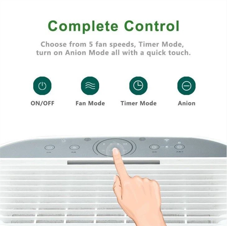 Wifi House Room Tuya Air Purification System True Hepa Filter